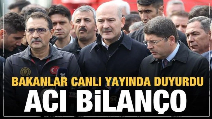 Bartın'daki maden faciasında son bilan&ccedil;oyu Bakan Soylu a&ccedil;ıkladı
