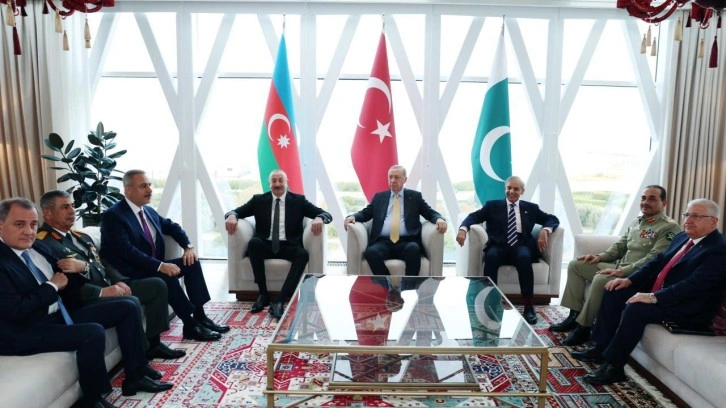 Başkan Erdoğan, Aliyev ve Şerif ile görüştü