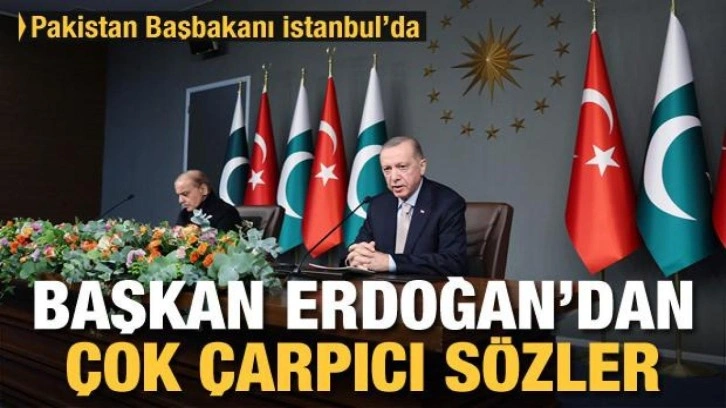 Başkan Erdoğan'dan, Pakistan Başbakanı ile ortak basın toplantısında &ccedil;ok &ccedil;arpıcı s&ouml;zler