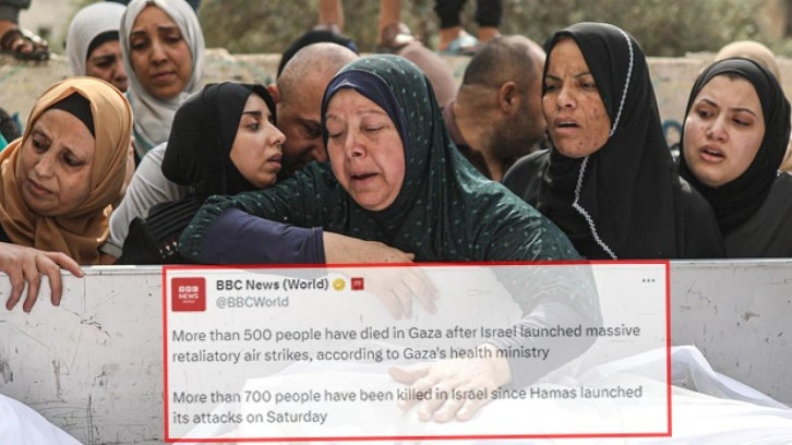 BBC'ye g&ouml;re Filistinliler "&ouml;lm&uuml;ş", İsrailliler "&ouml;ld&uuml;r&uuml;lm&uuml;ş"