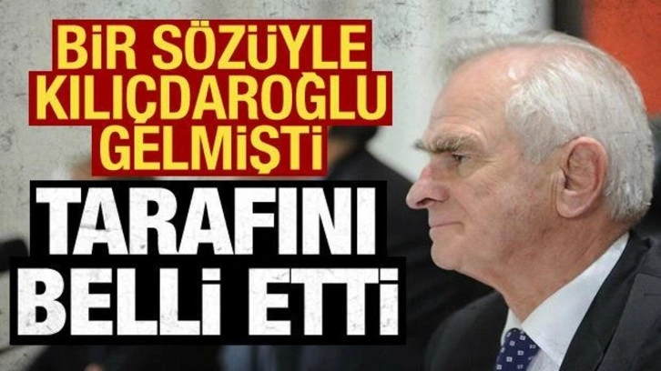 Bir s&ouml;z&uuml;yle Kılı&ccedil;daroğlu gelmişti: &Ouml;nder Sav tarafını belli etti