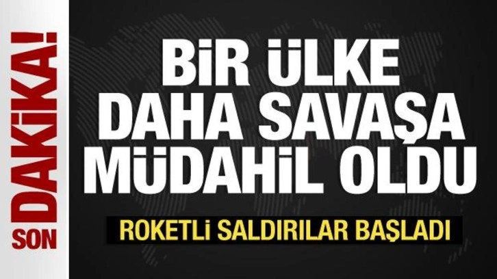 Bir &uuml;lke daha savaşa dahil oldu! İsrail'i vurdular...İsrail'den karşı atak