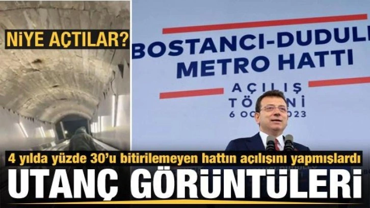 Bitirilmeden a&ccedil;ılan Bostancı-Dudullu metrosundan skandal g&ouml;r&uuml;nt&uuml;ler gelmeye devam ediyor