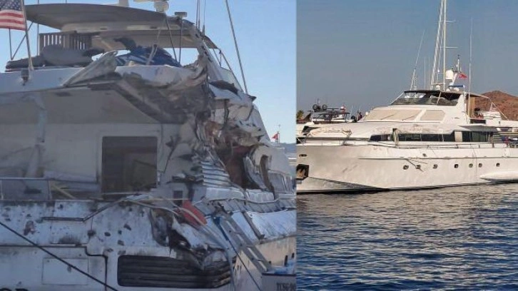 Bodrum'da ka&ccedil;maya &ccedil;alışan ABD bayraklı l&uuml;ks yat, ateş a&ccedil;ılarak durduruldu