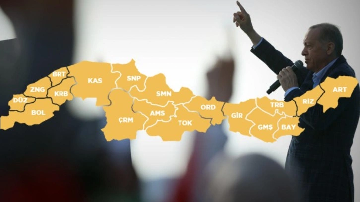B&ouml;lge rekoru! Karadeniz'in b&uuml;t&uuml;n şehirlerinde Erdoğan damgası