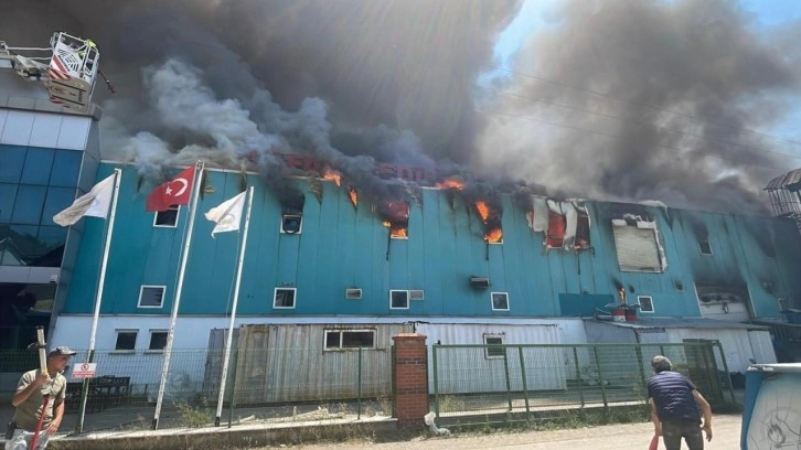 Bolu'da fabrika yangını! Çok sayıda ekip sevk edildi