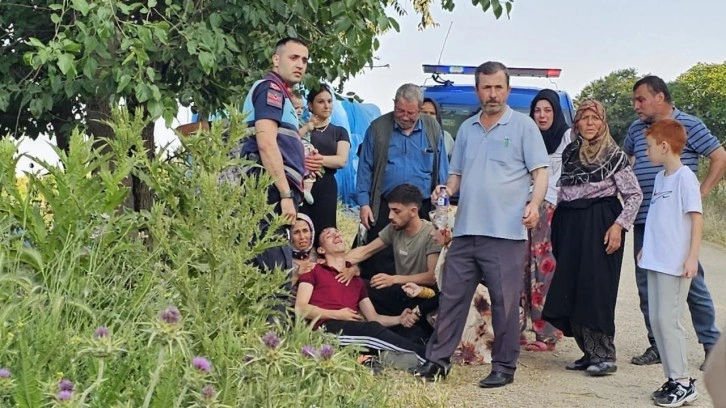 Bursa'da traktör römorkuyla yamaçtan yuvarlanan çocuk yaralandı
