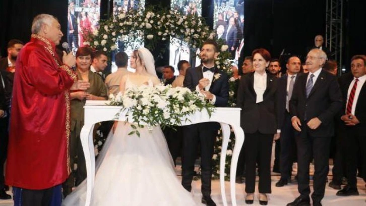 B&uuml;t&uuml;n aday adayları aynı d&uuml;ğ&uuml;nde! Kılı&ccedil;daroğlu ile Akşener birlikte nikah şahidi oldu