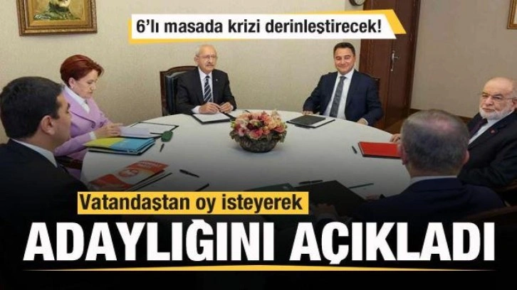 Canlı yayında adaylığını resmen a&ccedil;ıkladı! 6'lı masada krizi derinleştirecek