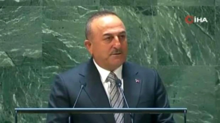 &Ccedil;avuşoğlu'ndan BM Genel Kurulu'nda Yunanistan'a sert &ccedil;ıktı
