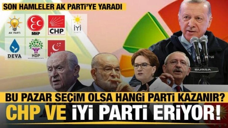 CHP ve İYİ Partinin oyları dikkat &ccedil;ekti! Bu pazar se&ccedil;im olsa hangi parti kazanır?