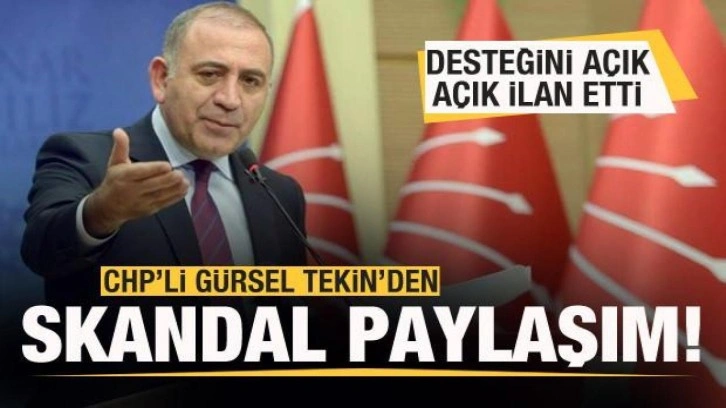 CHP'li G&uuml;rsel Tekin'den tepki &ccedil;eken paylaşım! Desteğini a&ccedil;ık a&ccedil;ık ilan etti