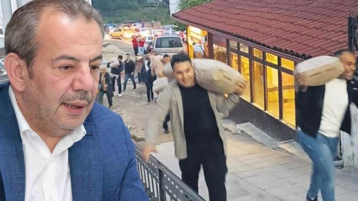 CHP'li Tanju &Ouml;zcan, 'Erdoğan kazanırsa heykelini dikeceğim' demişti: &Ccedil;imento getirdil