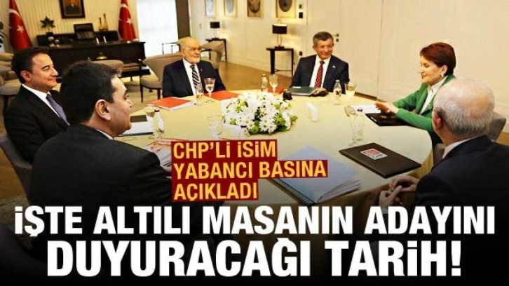CHP'li &Uuml;nal &Ccedil;evik&ouml;z a&ccedil;ıkladı: İşte altılı masanın adayını duyurucağı tarih