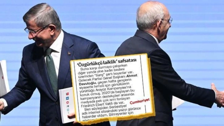 CHP&rsquo;nin gazetesinde Davutoğlu&rsquo;na &lsquo;yabancı fon&rsquo; eleştirisi: ABD, Alman, Norve&ccedil; fonlamış!