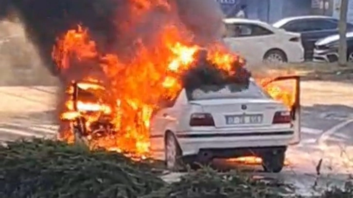 Çorlu’da LPG’li otomobil alev topuna döndü