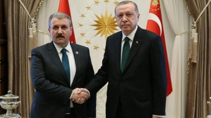 Cumhrubaşkanı Erdoğan BBP Başkanı Destici arasında g&ouml;r&uuml;şme