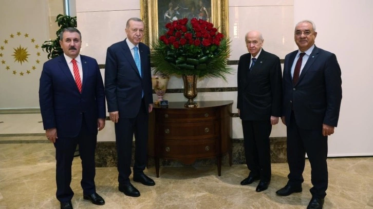Cumhur İttifakı liderlerinden Başkan Erdoğan'a 'ge&ccedil;miş olsun' ziyareti