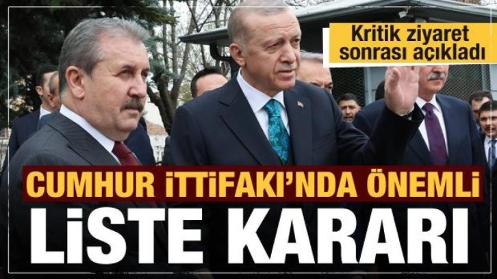 Cumhur İttifakı'ndan ortak liste kararı! Ziyaret sonrası a&ccedil;ıklandı