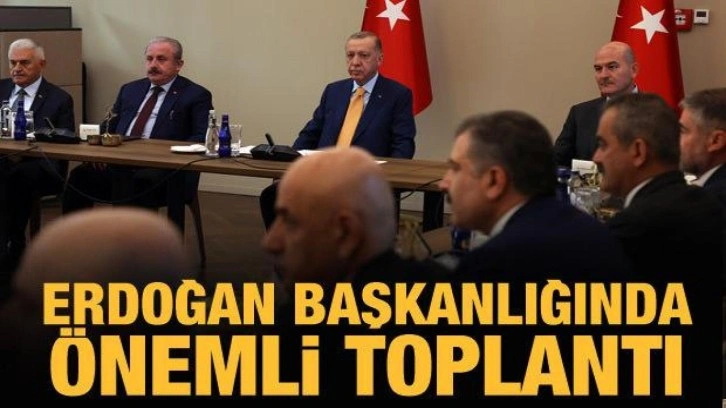 Cumhurbaşkanı Erdoğan, Ahlat'ta b&ouml;lge valileriyle bir araya geldi