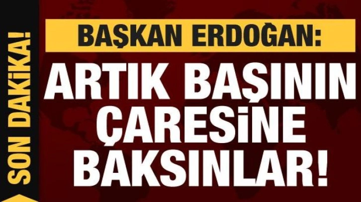 Cumhurbaşkanı Erdoğan: Artık başının &ccedil;aresine baksınlar