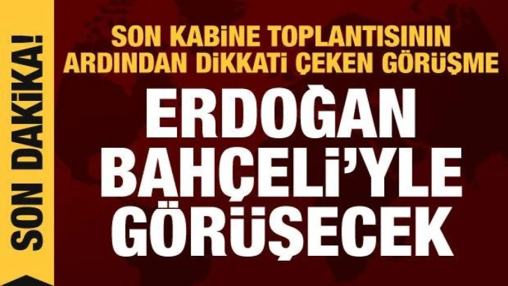 Cumhurbaşkanı Erdoğan, Bah&ccedil;eli'yi kabul edecek
