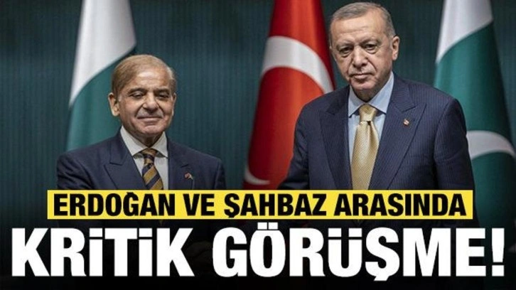 Cumhurbaşkanı Erdoğan Bakü'de Şahbaz Şerif'i kabul etti