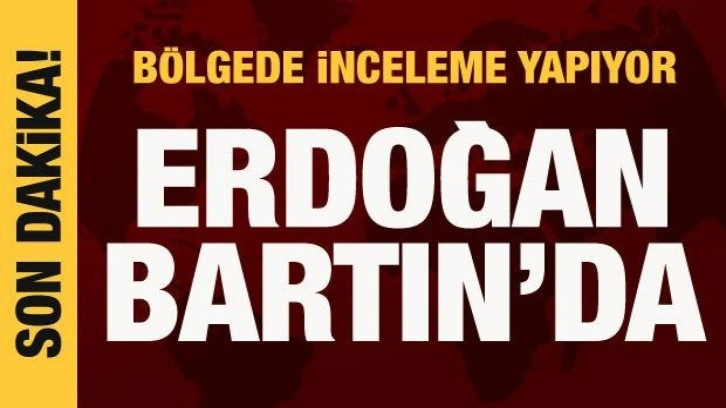 Cumhurbaşkanı Erdoğan Bartın'a geldi: B&ouml;lgede inceleme yapıyor