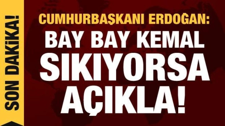 Cumhurbaşkanı Erdoğan: Bay bay Kemal sıkıyorsa a&ccedil;ıkla