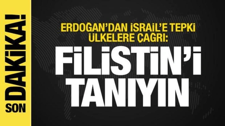Cumhurbaşkanı Erdoğan'dan çağrı: Filistin'i tanıyın