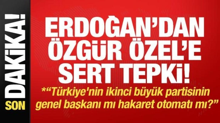 Cumhurbaşkanı Erdoğan'dan Özgür Özel'e: Genel başkan mı hakaret otomatı mı belli değil