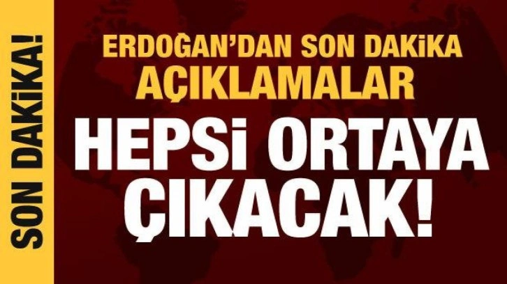 Cumhurbaşkanı Erdoğan: Hepsi ortaya &ccedil;ıkacak!
