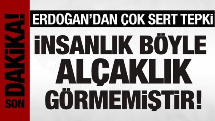Cumhurbaşkanı Erdoğan: İnsanlık b&ouml;yle al&ccedil;aklık g&ouml;rmemiştir!