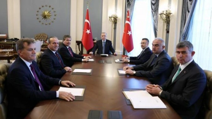 Cumhurbaşkanı Erdoğan, KKTC Başbakanı &Uuml;stel'i kabul etti