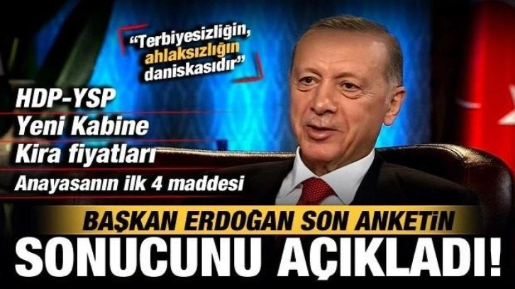 Cumhurbaşkanı Erdoğan masasındaki son anketin sonucunu a&ccedil;ıkladı!