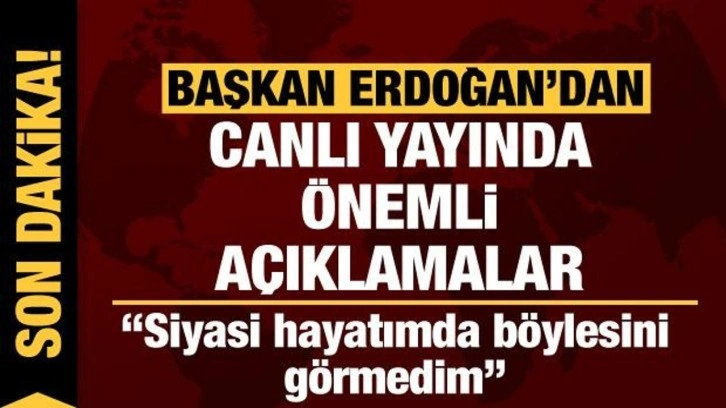 Cumhurbaşkanı Erdoğan ortak yayında a&ccedil;ıklamalarda bulunuyor
