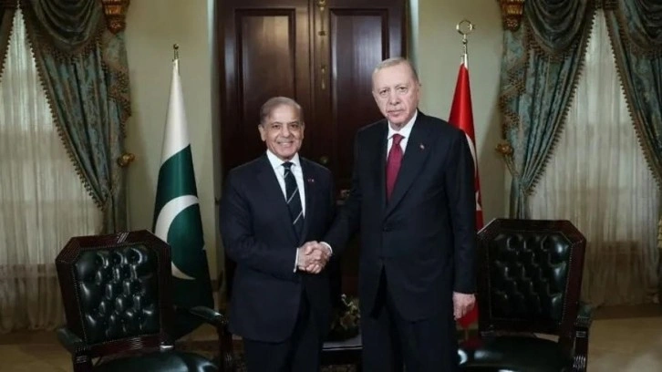 Cumhurbaşkanı Erdoğan, Şahbaz Şerif'i kabul etti