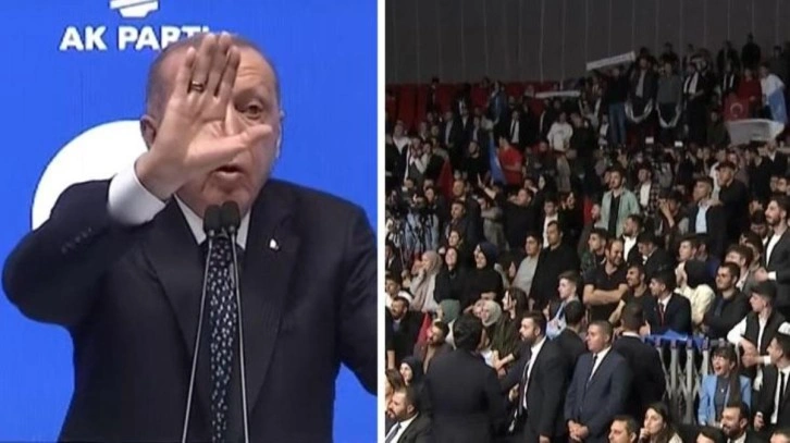 Cumhurbaşkanı Erdoğan, salondakilerin CHP'li gen&ccedil;leri yuhalamasına izin vermedi: Olmaz olmaz