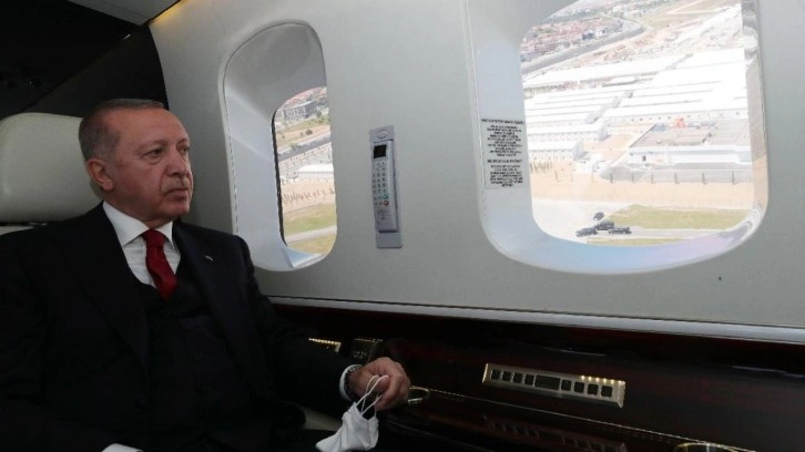 Cumhurbaşkanı Erdoğan, savaş u&ccedil;akları nezaretinde Gaziantep'e geldi