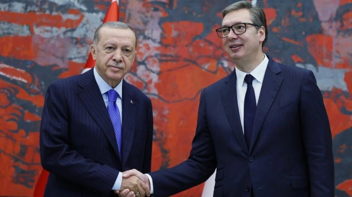 Cumhurbaşkanı Erdoğan, Sırbistan Cumhurbaşkanı ile g&ouml;r&uuml;şt&uuml;