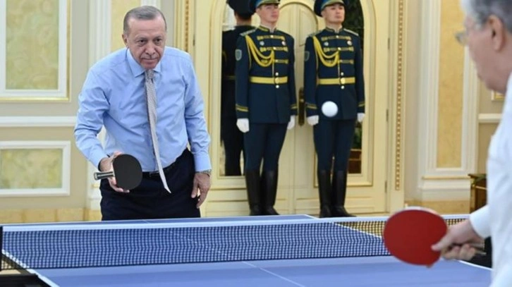 Cumhurbaşkanı Erdoğan, Tokayev ile Astana'da r&ouml;vanş ma&ccedil;ına &ccedil;ıktı