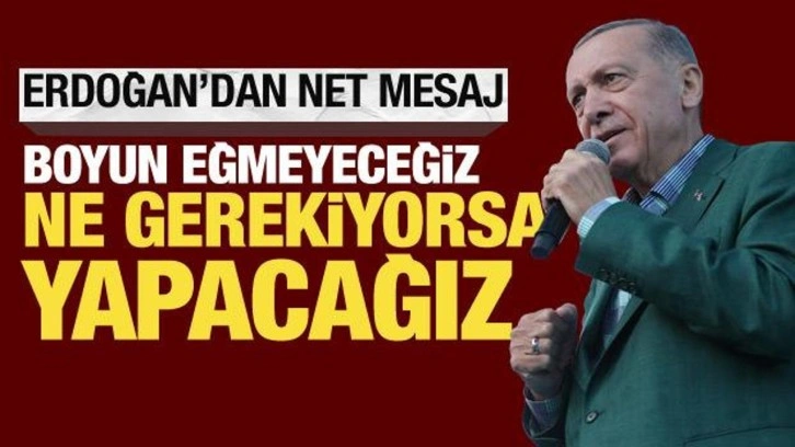 Cumhurbaşkanı Erdoğan: T&uuml;rkiye'nin g&uuml;venliği neyi gerektiriyorsa onu yapacağız
