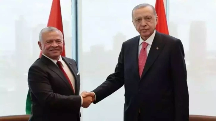 Cumhurbaşkanı Erdoğan, &Uuml;rd&uuml;n Kralı ile g&ouml;r&uuml;şt&uuml;