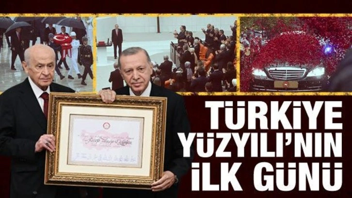 Cumhurbaşkanı Erdoğan yemin etti, K&uuml;lliye'de t&ouml;ren d&uuml;zenleniyor