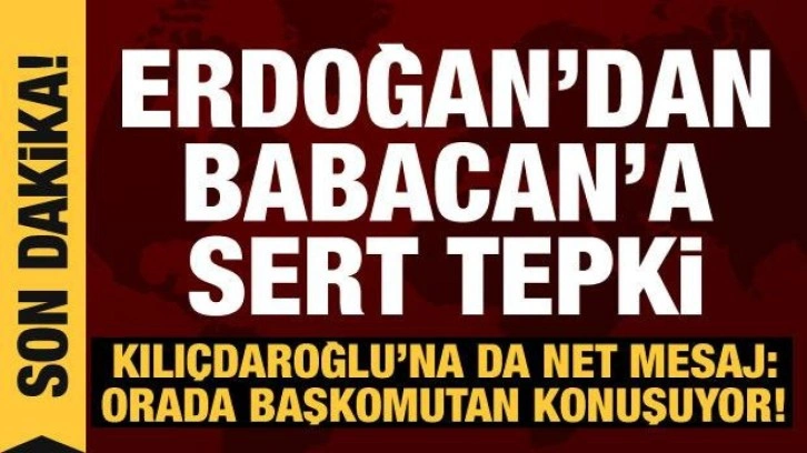 Cumhurbaşkanı Erdoğan'dan Ali Babacan'ın Baykar a&ccedil;ıklamasına tepki