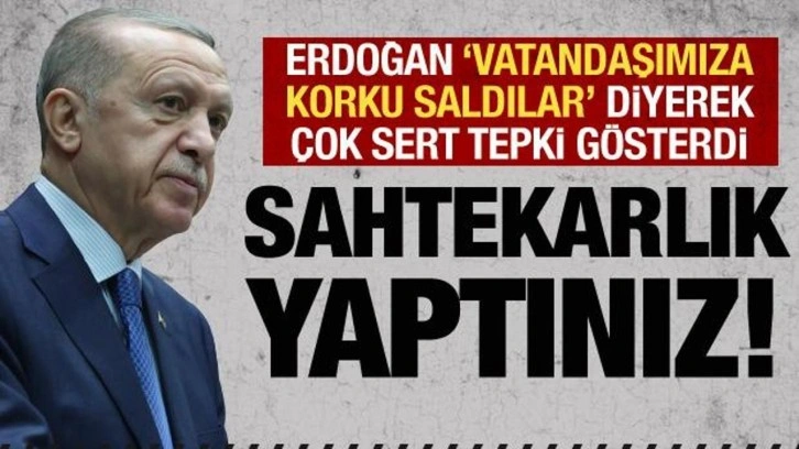 Cumhurbaşkanı Erdoğan'dan &ccedil;ok sert tepki: Sahtekarlık yaptınız!