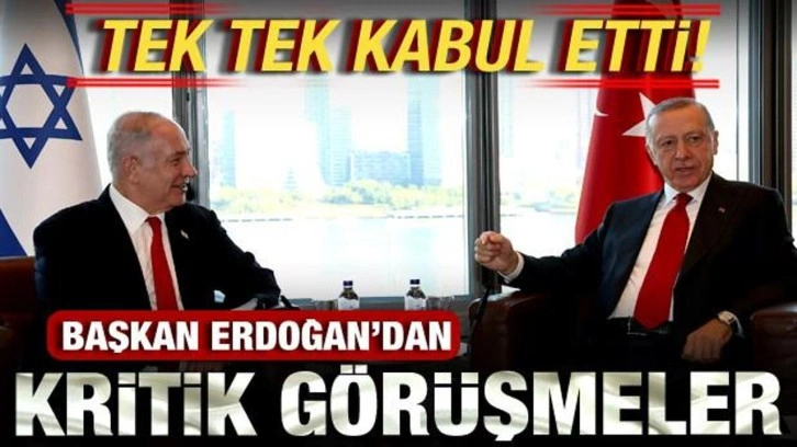 Cumhurbaşkanı Erdoğan'dan diplomasi trafiği! T&uuml;rkevi'nde tek tek kabul etti