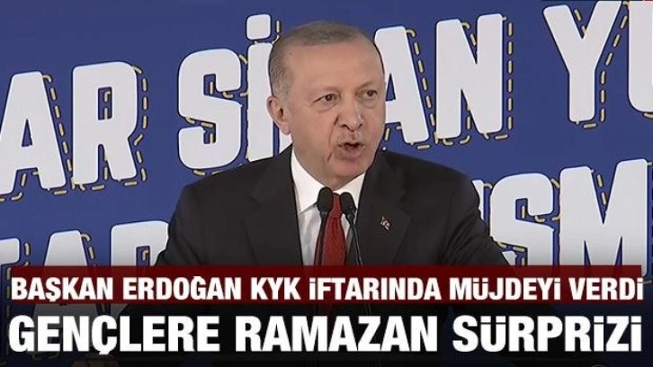Cumhurbaşkanı Erdoğan'dan gen&ccedil;lere Ramazan s&uuml;rprizi