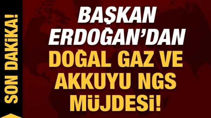 Cumhurbaşkanı Erdoğan'dan Karadeniz doğal gazı ve Akkuyu NGS m&uuml;jdesi!