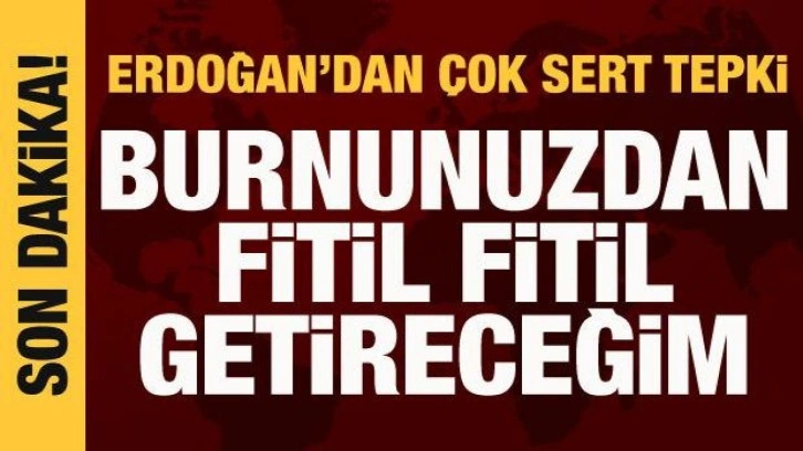 Cumhurbaşkanı Erdoğan'dan Kılı&ccedil;daroğlu'na tepki: Burnunuzdan fitil fitil getireceğim!